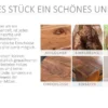 Design Sitzhocker HIDE 45cm braun weiß mit Ziegenfell und Teakholz