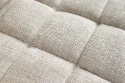 Design Sofa COZY VELVET 220cm beige Chenille Federkern 3-Sitzer mit goldener Kappe