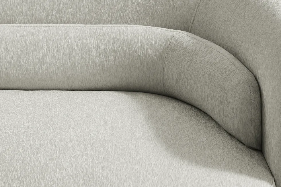Design Sofa GATSBY 230cm greige Chenille Federkern 3-Sitzer Couch Rundum-Bezug