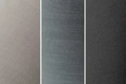 Design Stehlampe LEVELS 176cm schwarz grau mit 5 Leinenschirmen