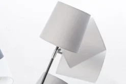 Design Stehlampe LEVELS 176cm schwarz grau mit 5 Leinenschirmen
