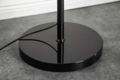 Design Stehlampe LEVELS 163cm schwarz grau mit 3 Leinenschirmen