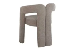 Design Stuhl ARCH greige Chenille mit Armlehne Rundum-Bezug