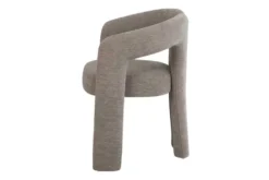 Design Stuhl ARCH greige Chenille mit Armlehne Rundum-Bezug