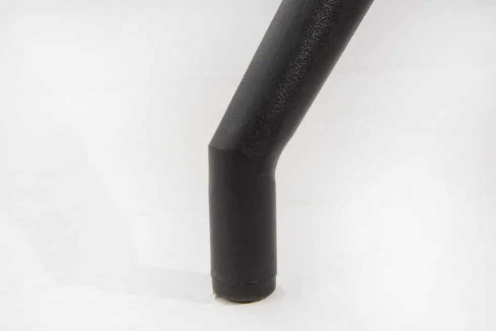 Design Stuhl DIVANI hellgrau Metallgestell schwarz im Retro Stil