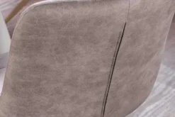 Design Stuhl DIVANI taupe Samt beiges Metallgestell