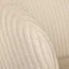 Design Stuhl LYON beige Cord schwarze Metallbeine