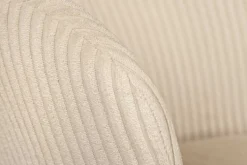 Design Stuhl LYON beige Cord schwarze Metallbeine