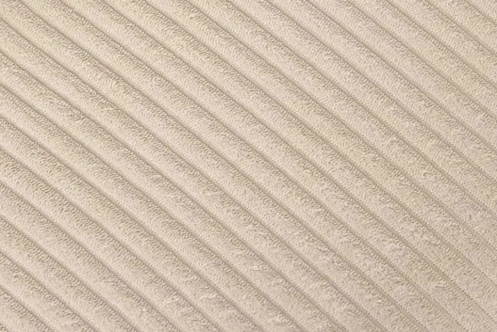 Design Stuhl LYON beige Cord schwarze Metallbeine