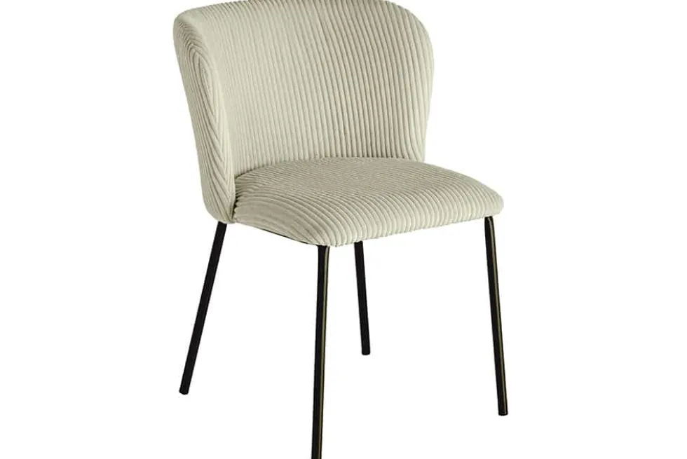 Design Stuhl LYON mint Cord schwarze Metallbeine