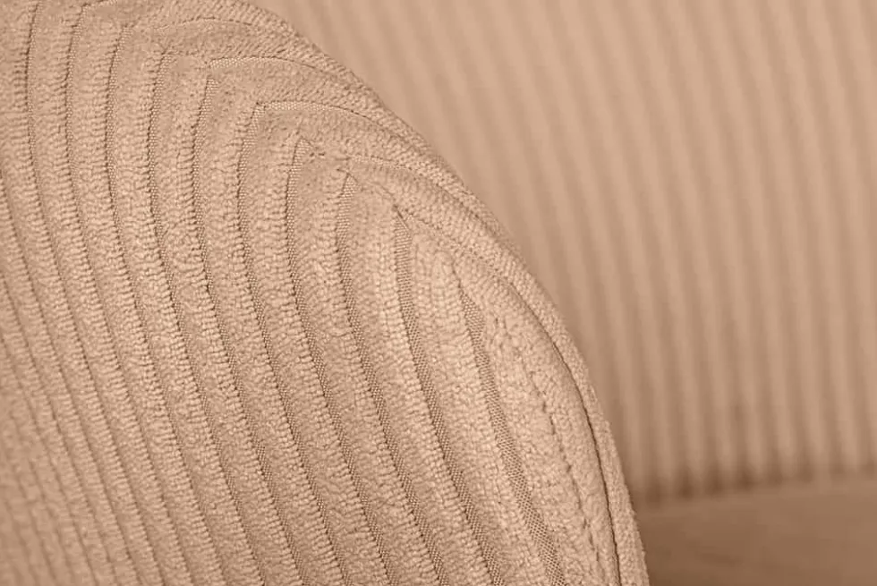 Design Stuhl LYON rosa Cord schwarze Metallbeine