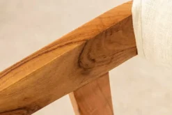 Design Stuhl MAMMUT beige natur massives Akazienholz honey finish