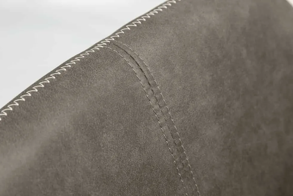 Design Stuhl MUSTANG antik taupe Microfaser mit Armlehne