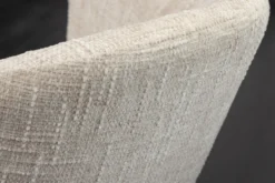 Design Stuhl NOBLESSE beige Chenille schwarzes Metallgestell