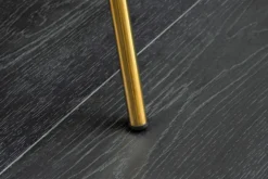 Design Stuhl NOBLESSE champagner beige Samt golden verchromtes Metallgestell