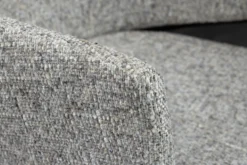 Design Stuhl NOBLESSE grau Chenille schwarzes Metallgestell
