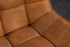 Design Stuhl ROADSTAR antik braun schwarze Metallbeine