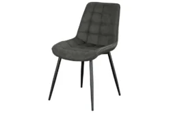 Design Stuhl ROADSTAR grau schwarze Metallbeine