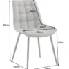Design Stuhl ROADSTAR taupe schwarze Metallbeine