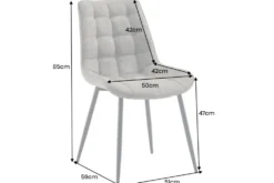 Design Stuhl ROADSTAR taupe schwarze Metallbeine