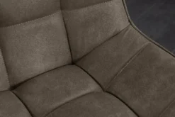 Design Stuhl ROADSTAR taupe schwarze Metallbeine