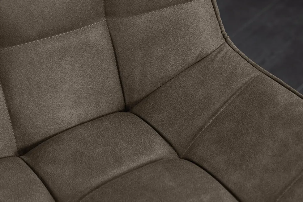 Design Stuhl ROADSTAR taupe schwarze Metallbeine
