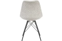 Design Stuhl SCANDINAVIA MEISTERSTÜCK beige grau Chenille schwarz Metallgestell