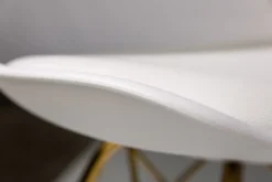 Design Stuhl SCANDINAVIA MEISTERSTÜCK weiß goldene Beine