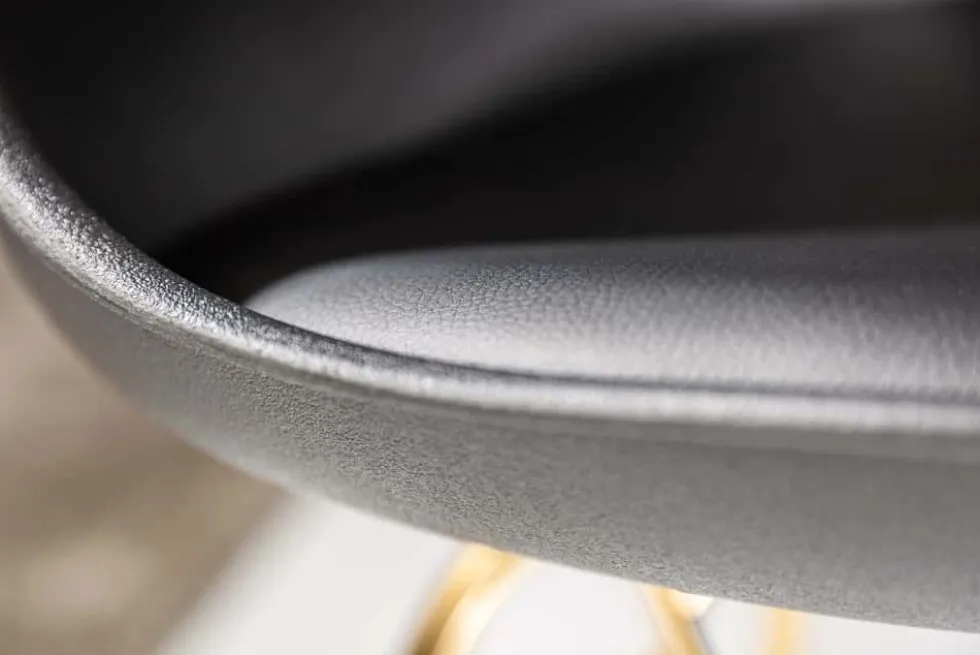 Design Stuhl SCANDINAVIA MEISTERSTÜCK schwarz goldene Beine