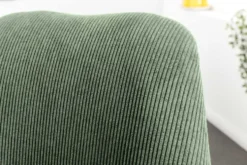 Design Stuhl SCANDINAVIA MEISTERSTÜCK grün Cord schwarz Metall-Gestell