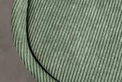 Design Stuhl SCANDINAVIA MEISTERSTÜCK grün Cord schwarz Metall-Gestell