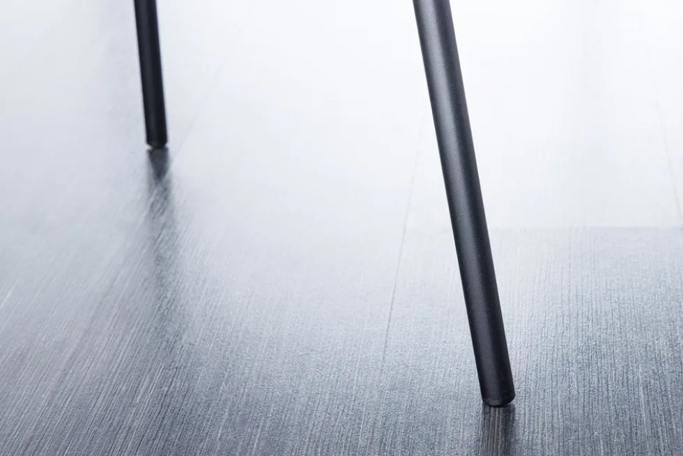 Design Stuhl VOGUE senfgelb Samt schwarze Metallbeine