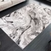 Design Teppich ART RUGS 230x160cm weiß grau Flachgewebe Indoor