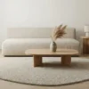Design Teppich ORGANIC 180x120cm taupe Hochflor Indoor-Teppich organische Form