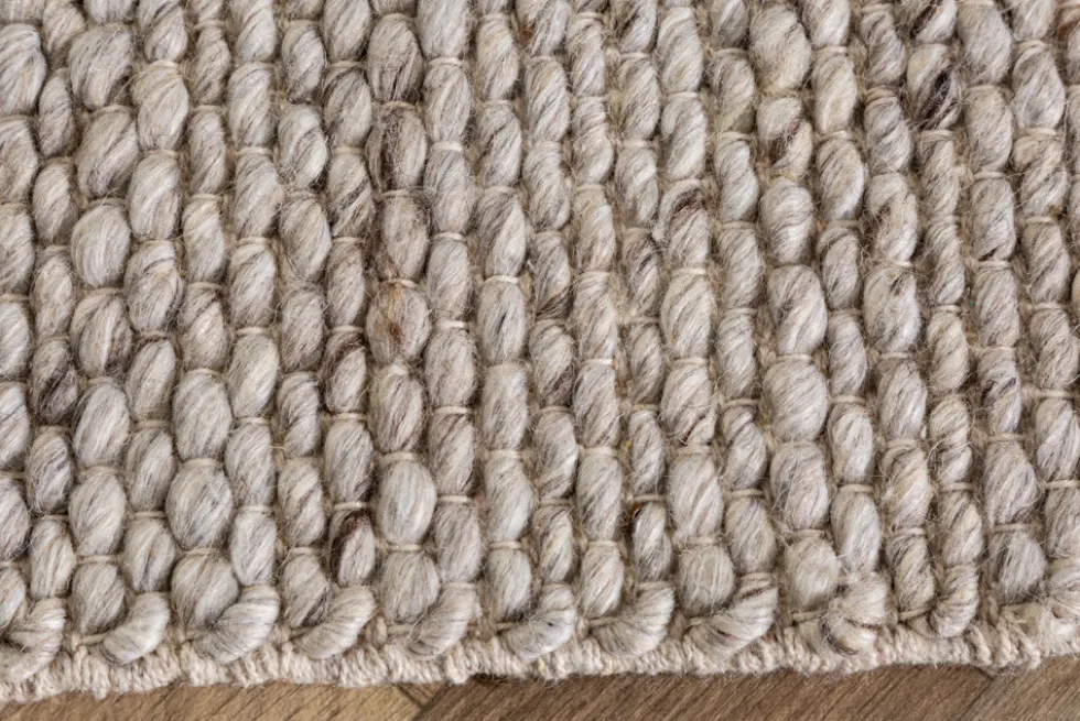 Design Teppich WOOL 240x160cm silbergrau aus Wolle