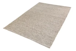 Design Teppich WOOL 240x160cm silbergrau aus Wolle
