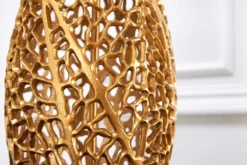 Design Tischlampe ABSTRACT LEAF gold Metall schwarz Marmorfuß handmade