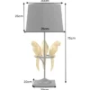 Design Tischlampe WILDLIFE 75cm schwarz gold rund Papagei Skulpturen mit Marmor-Fuß
