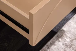 Design TV Board SAVOY 150cm grau beige greige Travertin Keramik mit Schublade 3D-Front