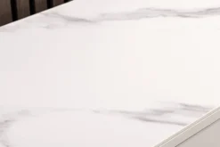 Design TV-Board SAVOY 150cm kaschmir weiß Marmor Keramik mit Stauraum und 3D-Front
