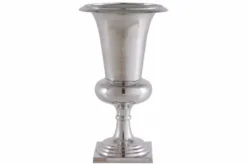 Design Vase GOAL 75cm silber Pflanzen Pokal Aluminium