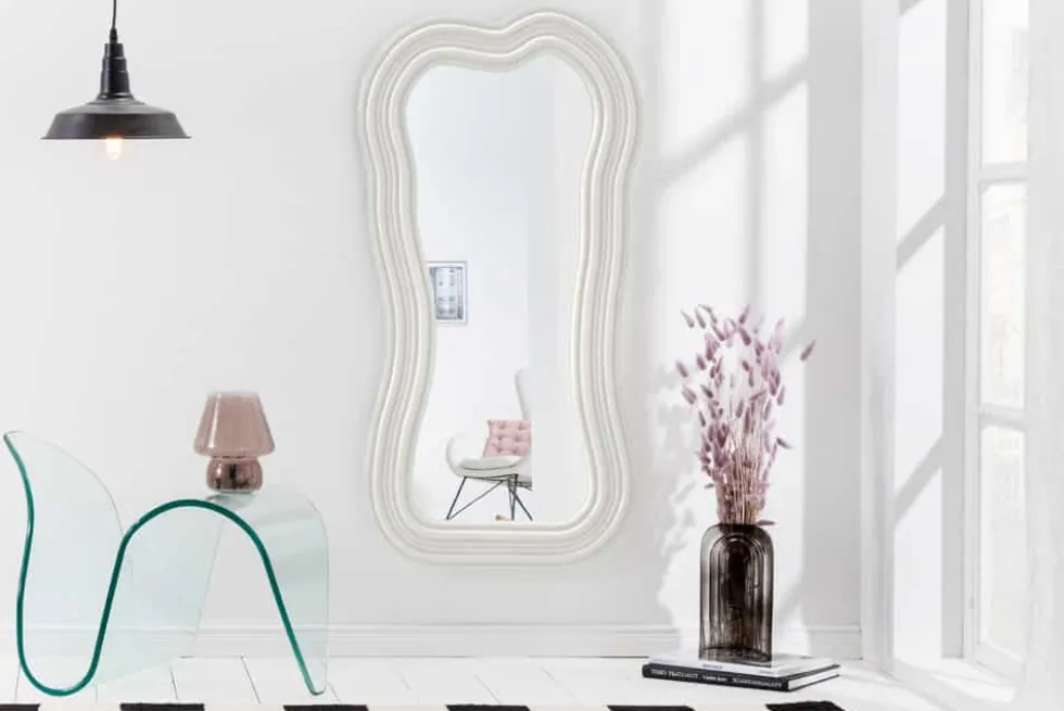 Design Wandspiegel ALICE II 100cm weiß