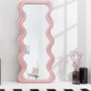 Design Wandspiegel CURVY 160cm rosa