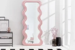 Design Wandspiegel CURVY 160cm rosa