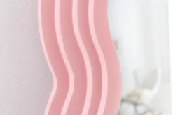 Design Wandspiegel WAVE 160cm rosa