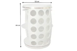 Design Weinfass BODEGA WHITE 70cm weiß gold Pinie Flaschen Gläseraufhängung