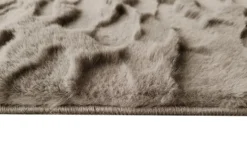 3D Hochflor Teppich DUNE 230x160cm taupe Hoch-Tief-Effekt
