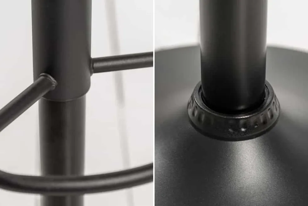 Drehbarer Barhocker PORTLAND senfgelb Samt Barstuhl mit Lehne höhenverstellbar