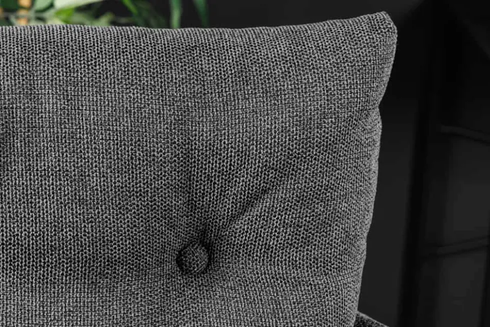 Drehbarer Design Barhocker BIG GEORGE anthrazit Samt Taschenfederkern mit Armlehnen