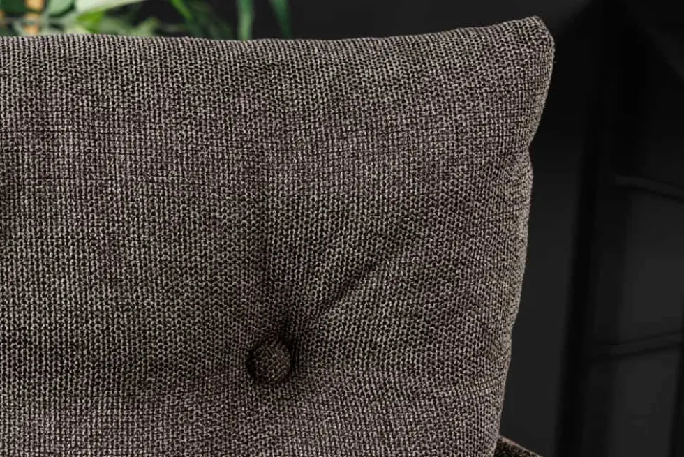Drehbarer Design Barhocker BIG GEORGE taupe Samt Taschenfederkern mit Armlehnen Metall